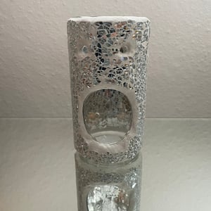 Silver Crackle Pillar Wax Melt Burner