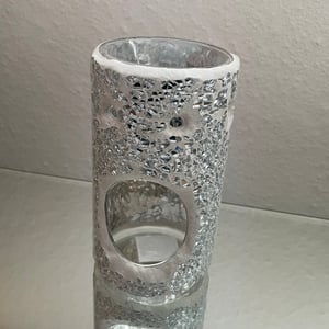 Silver Crackle Pillar Wax Melt Burner