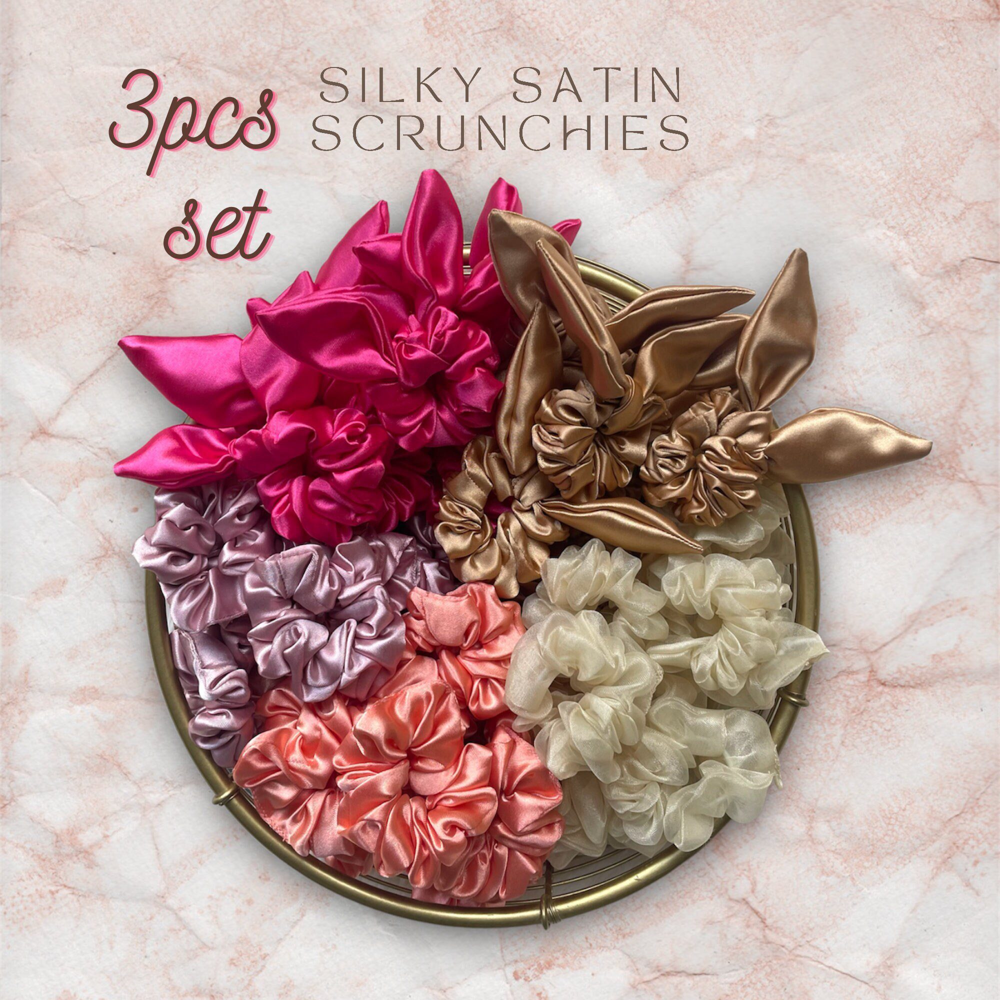 Silky Satin Kids Scrunchies