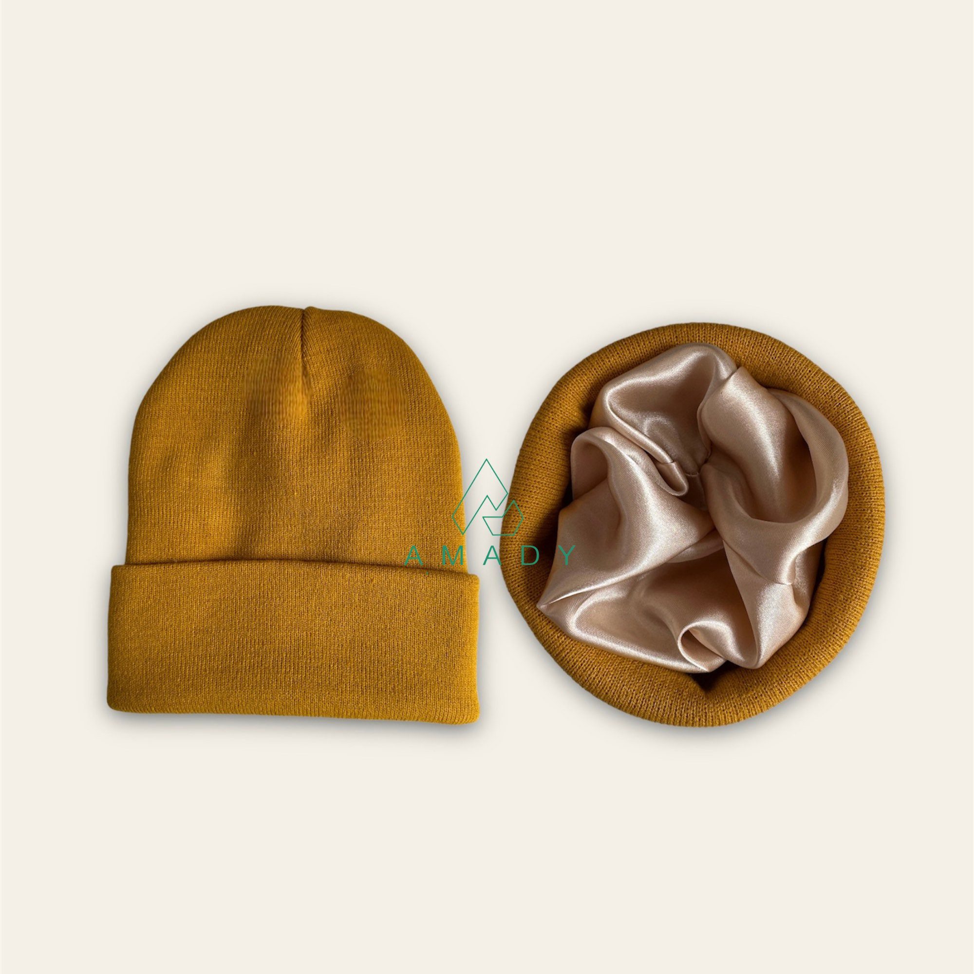 Satin lined beanie hat