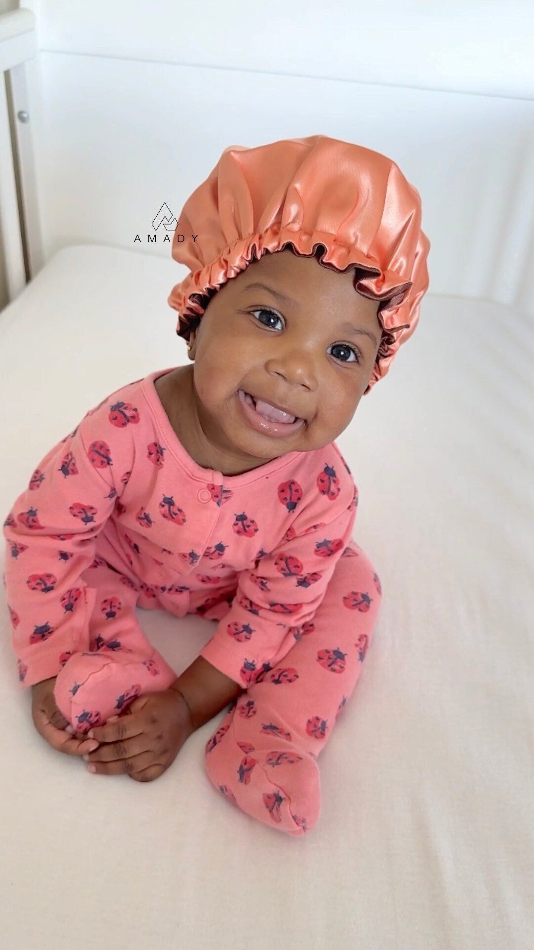 Satin baby hair bonnet