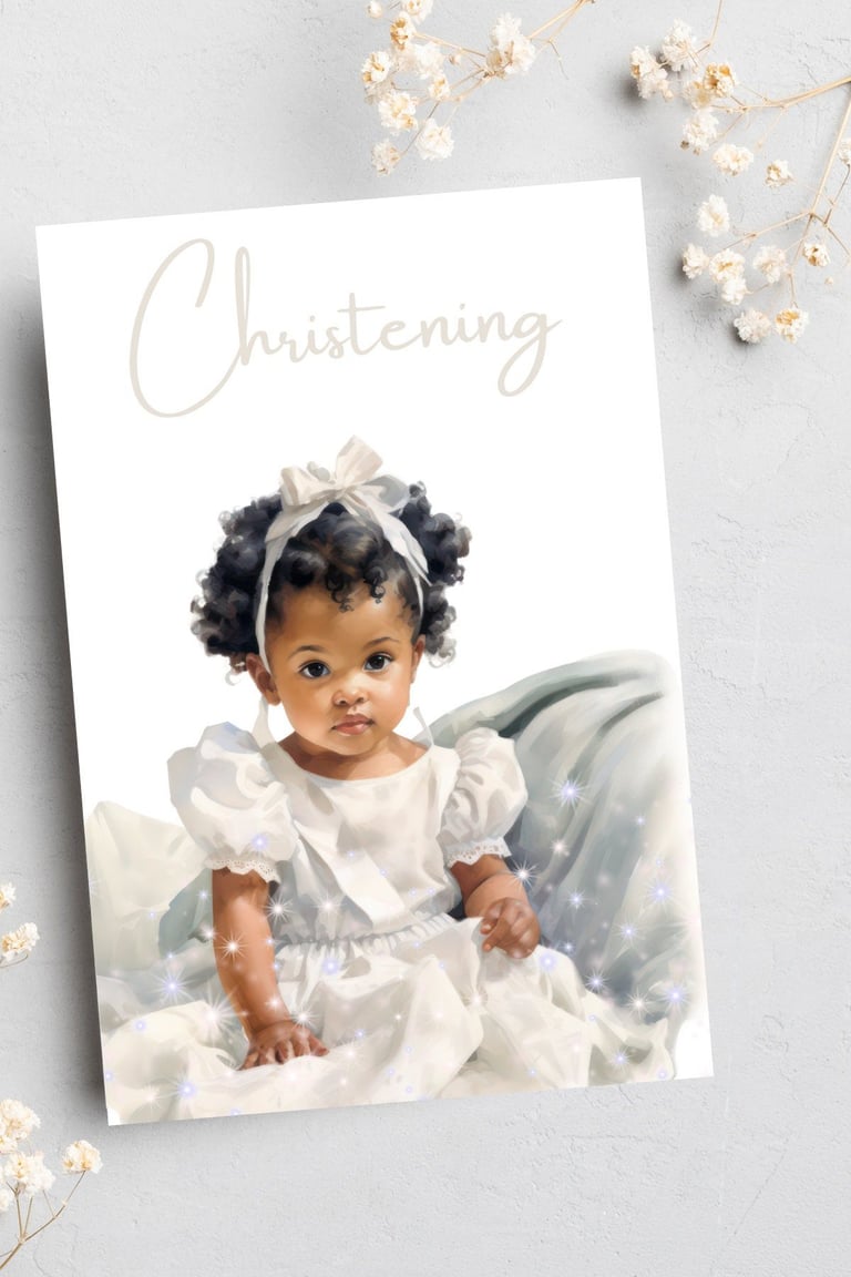 Celebrate Your Child's Christening with a Beautiful Afrocentric Card