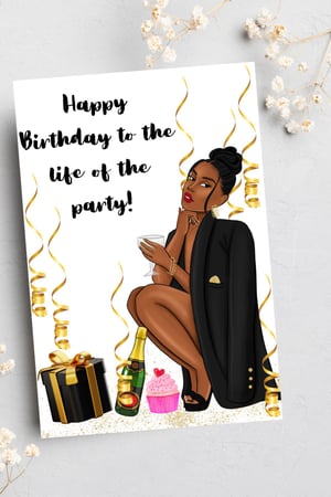 Black Owned A5 Handmade Afrocentric Birthday Cards for Women