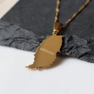 Grenada Island Map Pendant