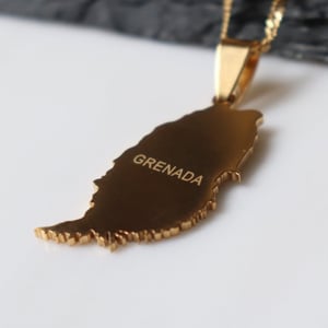 Grenada Island Map Pendant