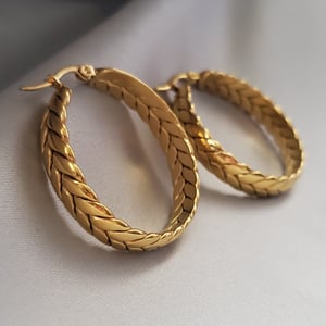 Braid Hoop Earrings