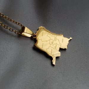 Congo Kinshasa Regions Pendant