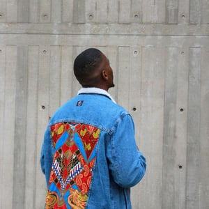 African Print Denim Jacket