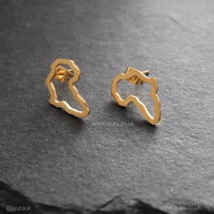 Africa Outline Stud Earrings - Mini