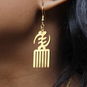 Gye Nyame Duafe Drop Earrings