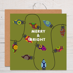 Merry And Bright Christmas Afrocentric Card