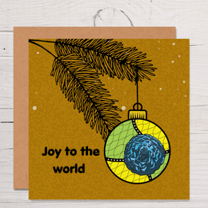 Joy To The World Branch Christmas Card