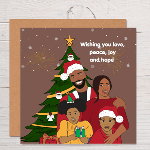 Black Family Christmas Card