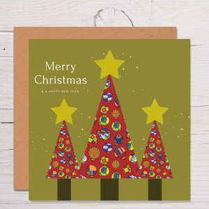 Christmas Afrocentric Tree Greeting Cards