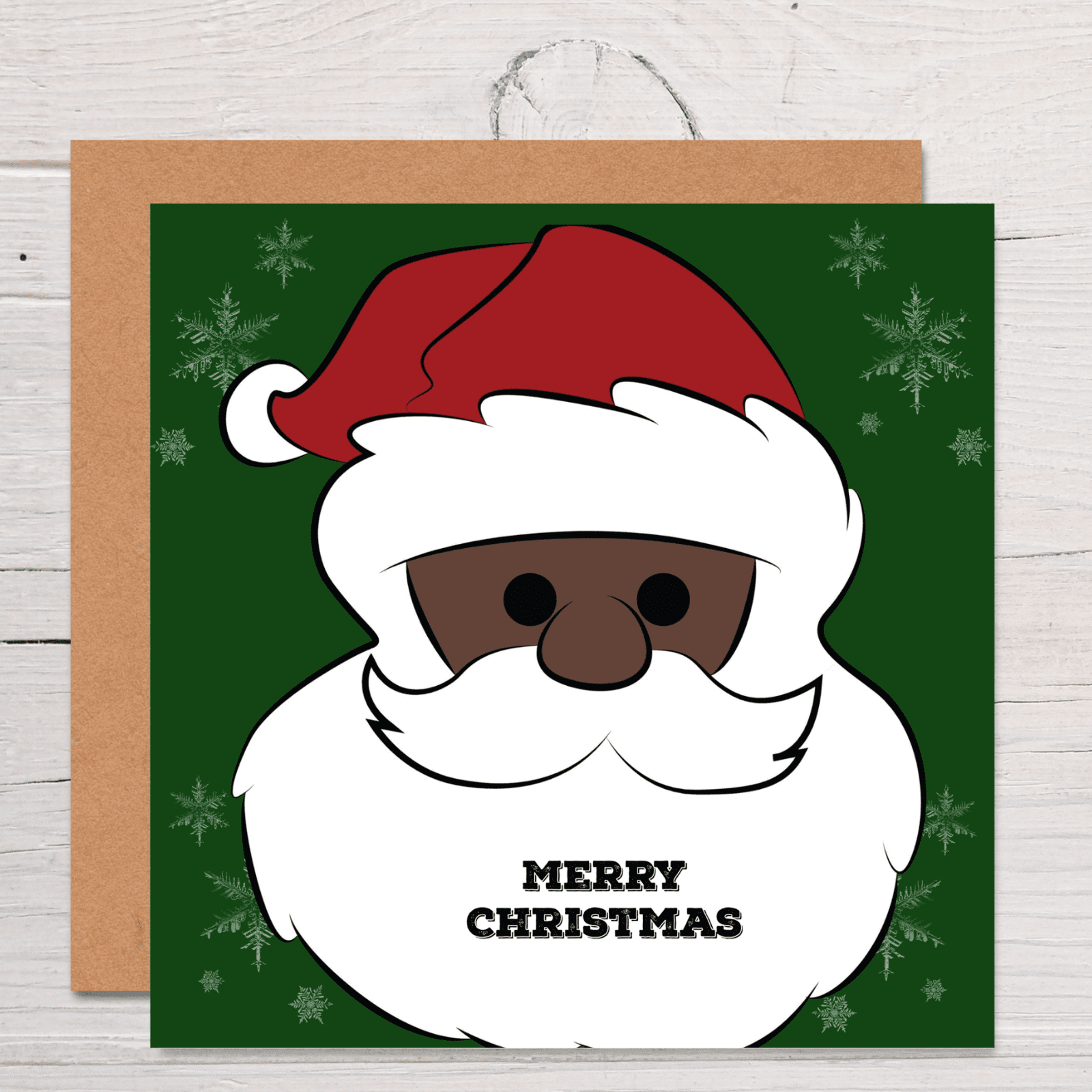 Christmas Black Santa Card