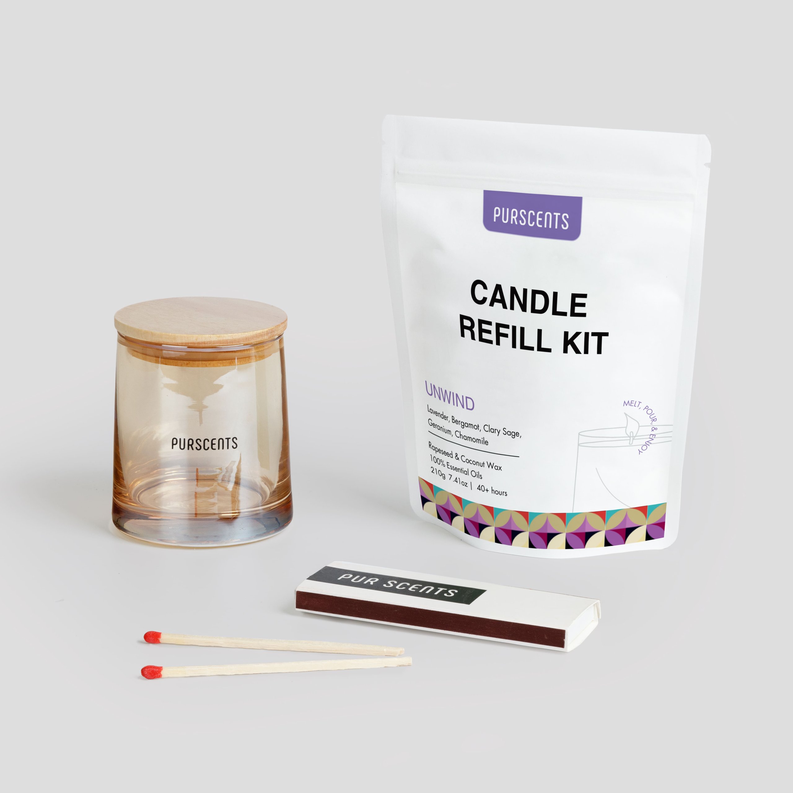 Candle Refill Starter Set – Glass
