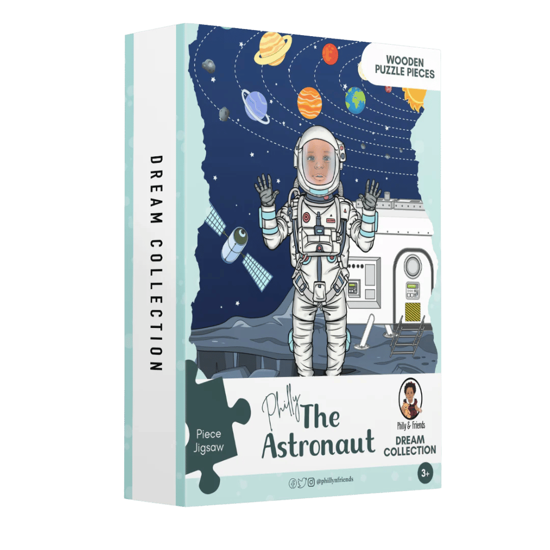 Space-themed Astronaut Wooden Jigsaw Puzzle