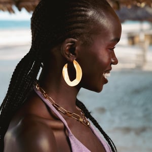 Zalika earrings large - Handmade in Kenya