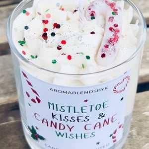 Candy Cane Whipped Candle