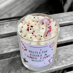 Candy Cane Whipped Candle