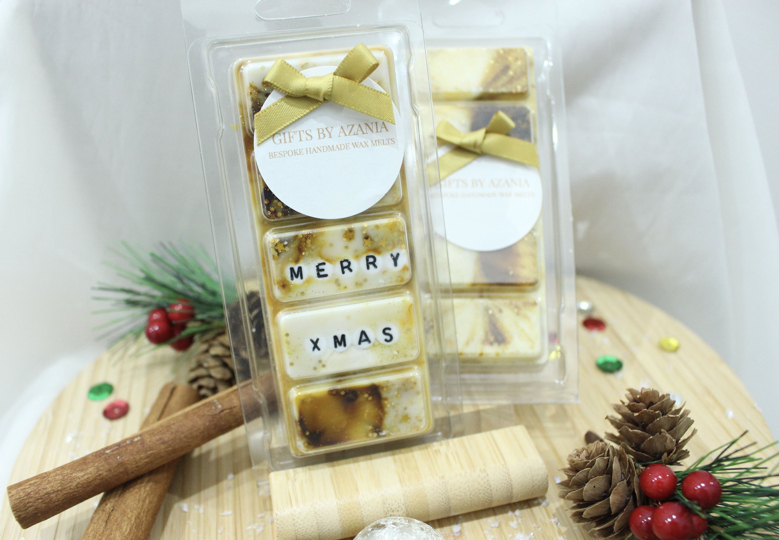 ‘Merry Xmas’ Message Wax Melt – Gingerbread