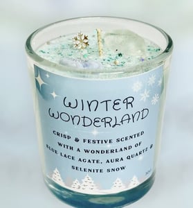 Winter Wonderland Crystal Candle