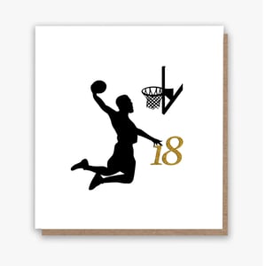 slam dunking into 18 birthday card