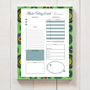 Green Floral Afrocentric A5 Daily Planner