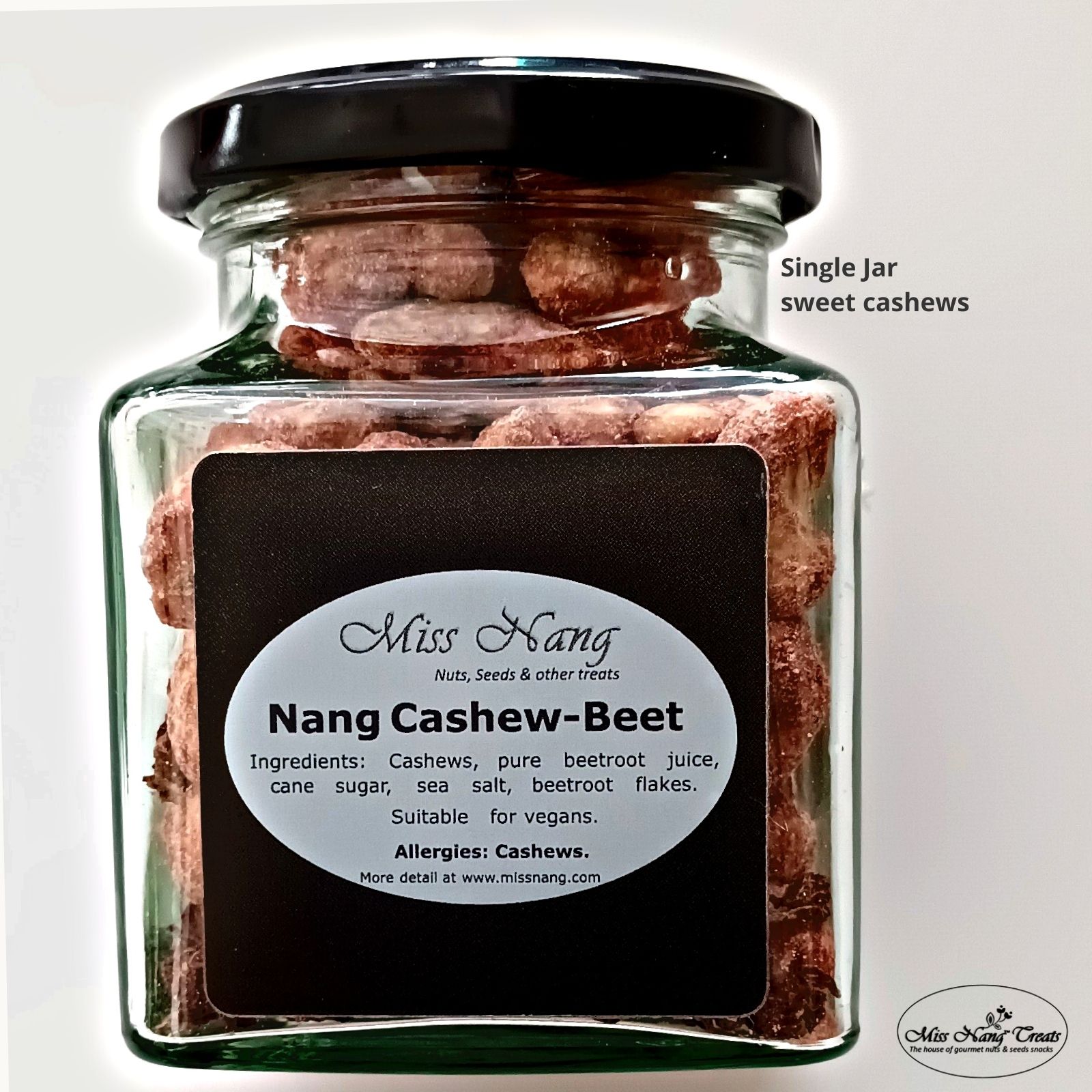 Miss Nang Cashew beet - Sweet cashew snacks - vegan nutty snacks - Junk Free snacks - Wakuda (4)