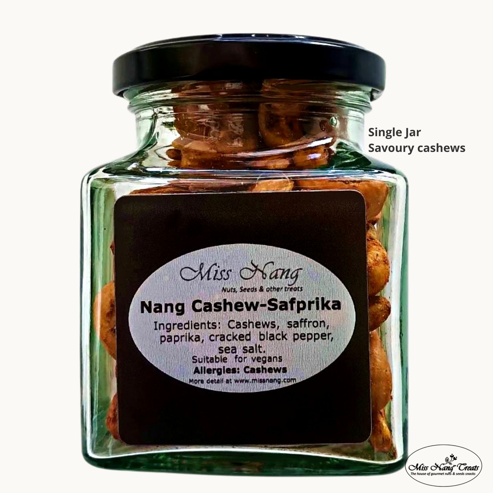 Miss Nang Cashew saffron- savoury cashews snacks - vegan nutty snacks - Junk Free snacks - Wakuda (4)