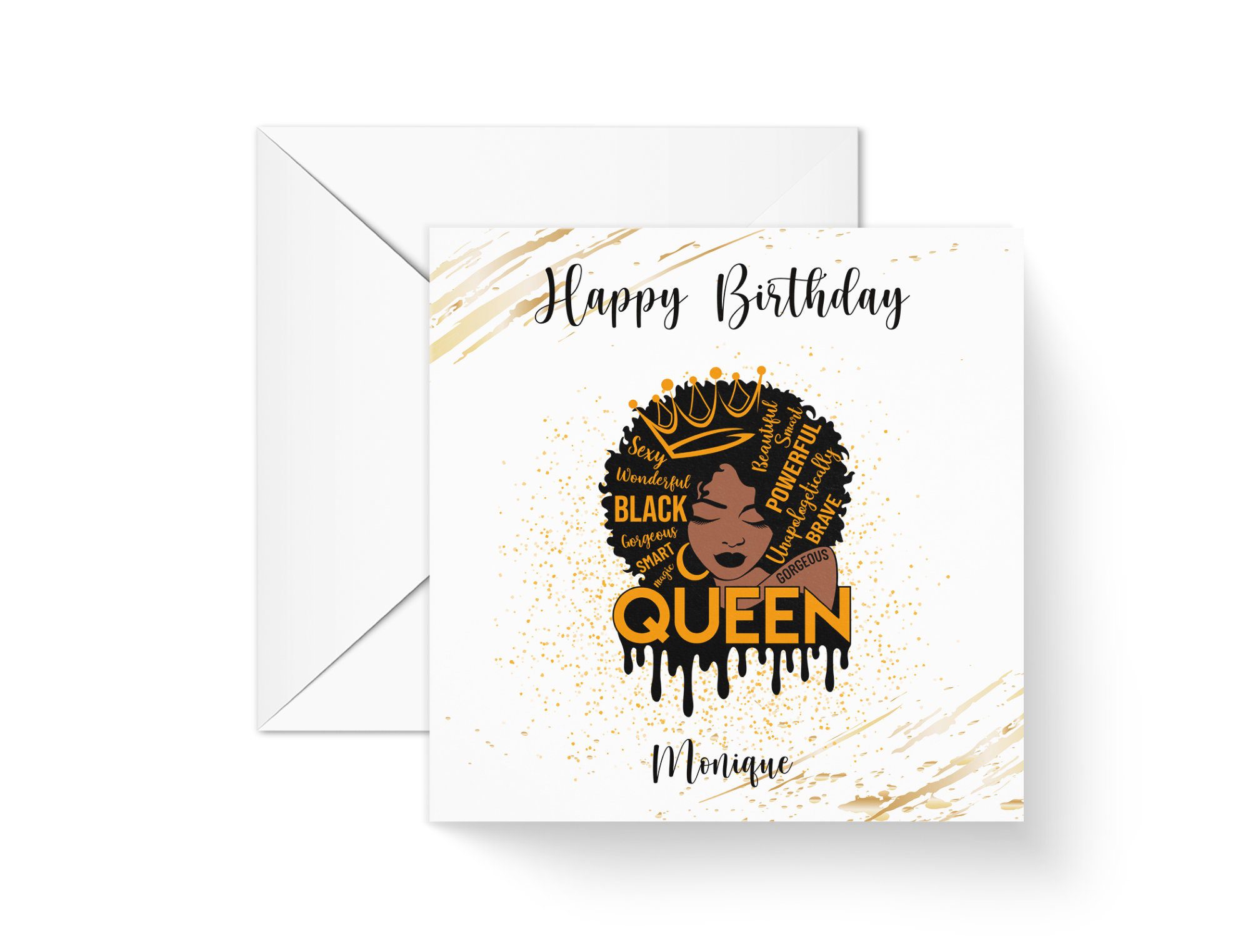 Black Queen Birthday Card