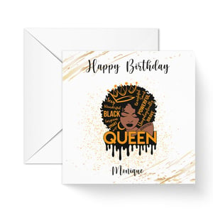 Black Queen Birthday Card