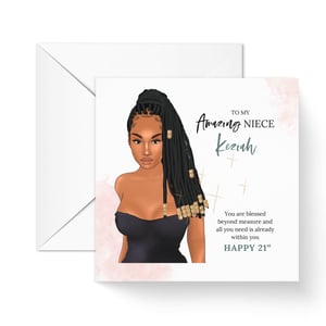 Niece Black Girl Birthday Card