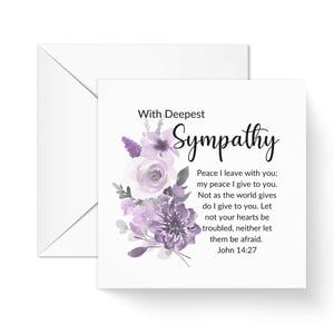 With Deepest Sympathy Condolences Greeting Card