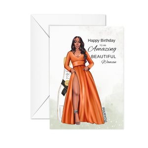 Beautiful Black female Birthday Card