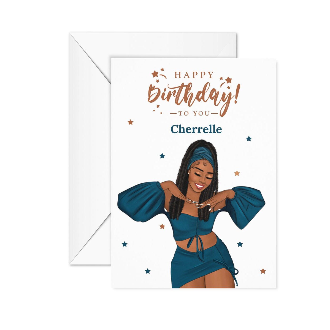 Black Girl Magic Personalised Birthday Card