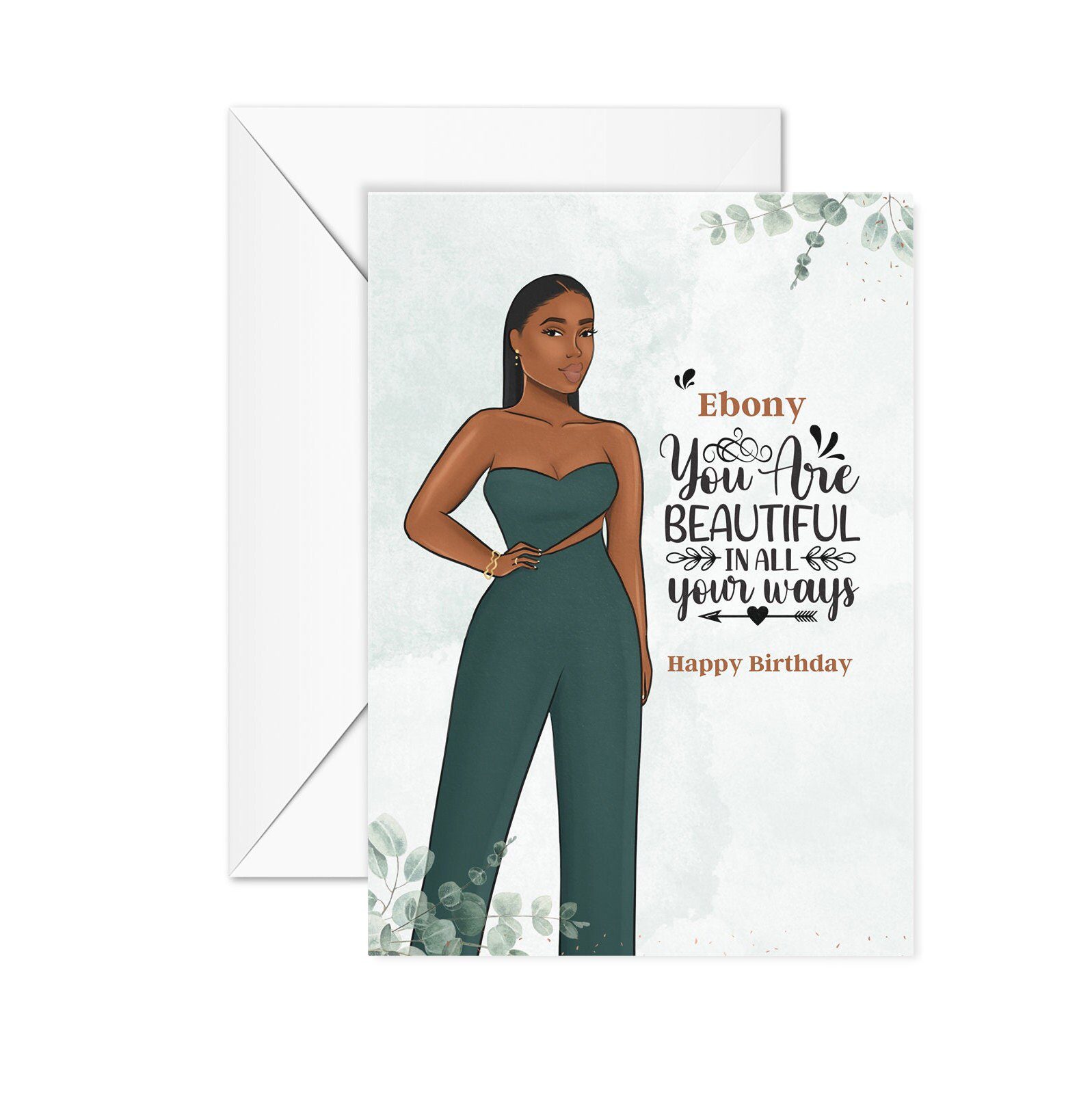 You are beautiful Black Woman Card