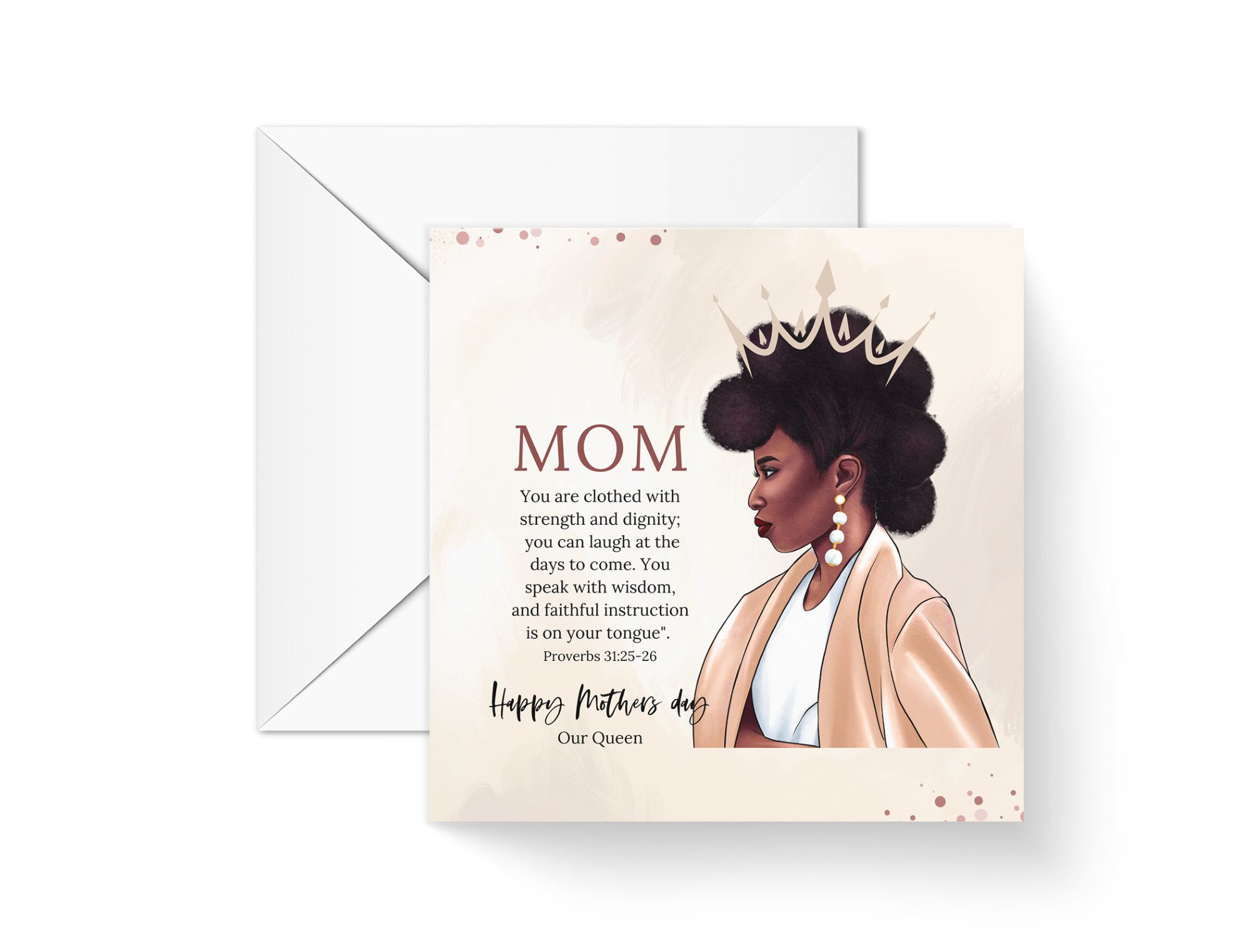 Black Mom Happy Mothers Day Card