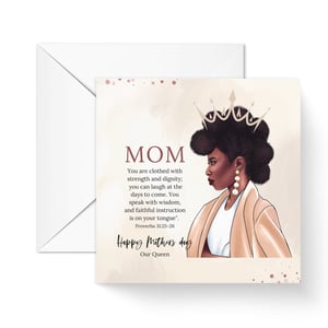 Black Mom Happy Mothers Day Card