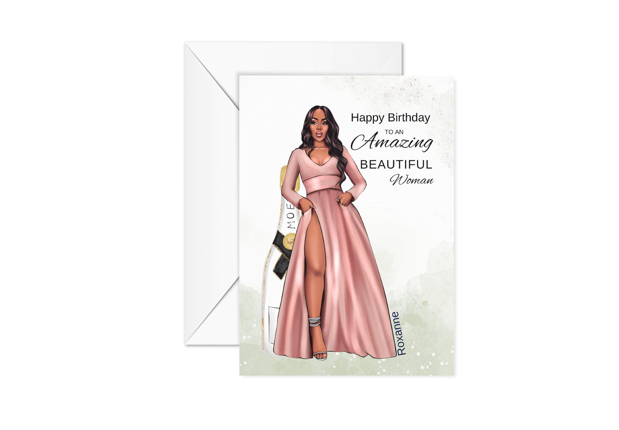 Beautiful Black female Birthday Card