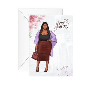 Happy Birthday Auntie Black Woman Greeting Card
