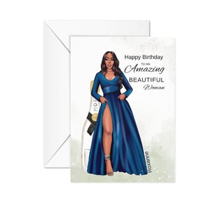 Beautiful Black female Birthday Card