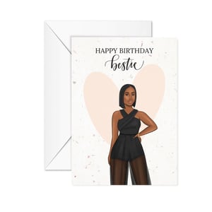 Happy Birthday Bestie Black Girl Card