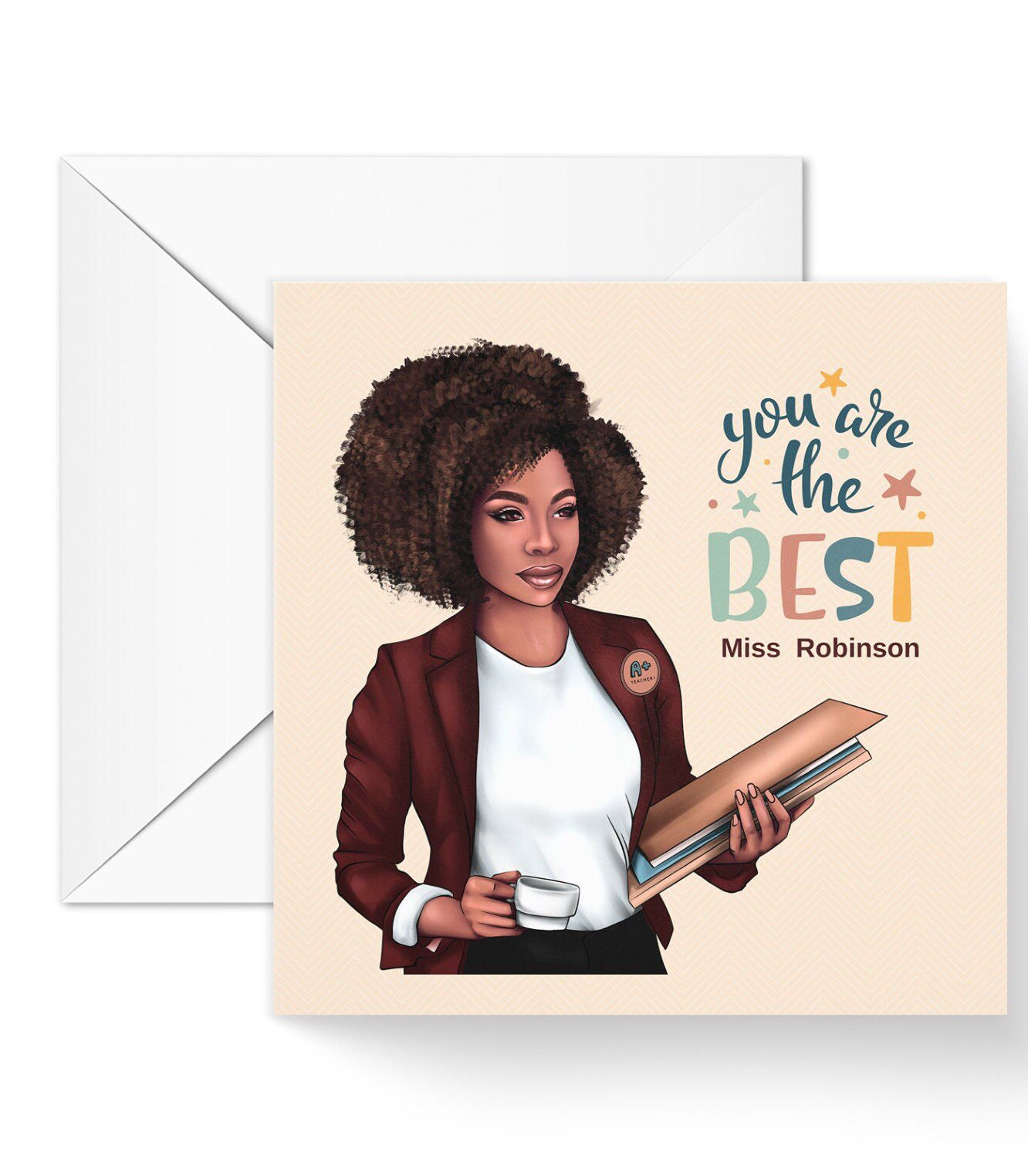 You are the best Black teacher thank you card