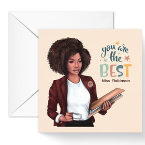 You are the best Black teacher thank you card