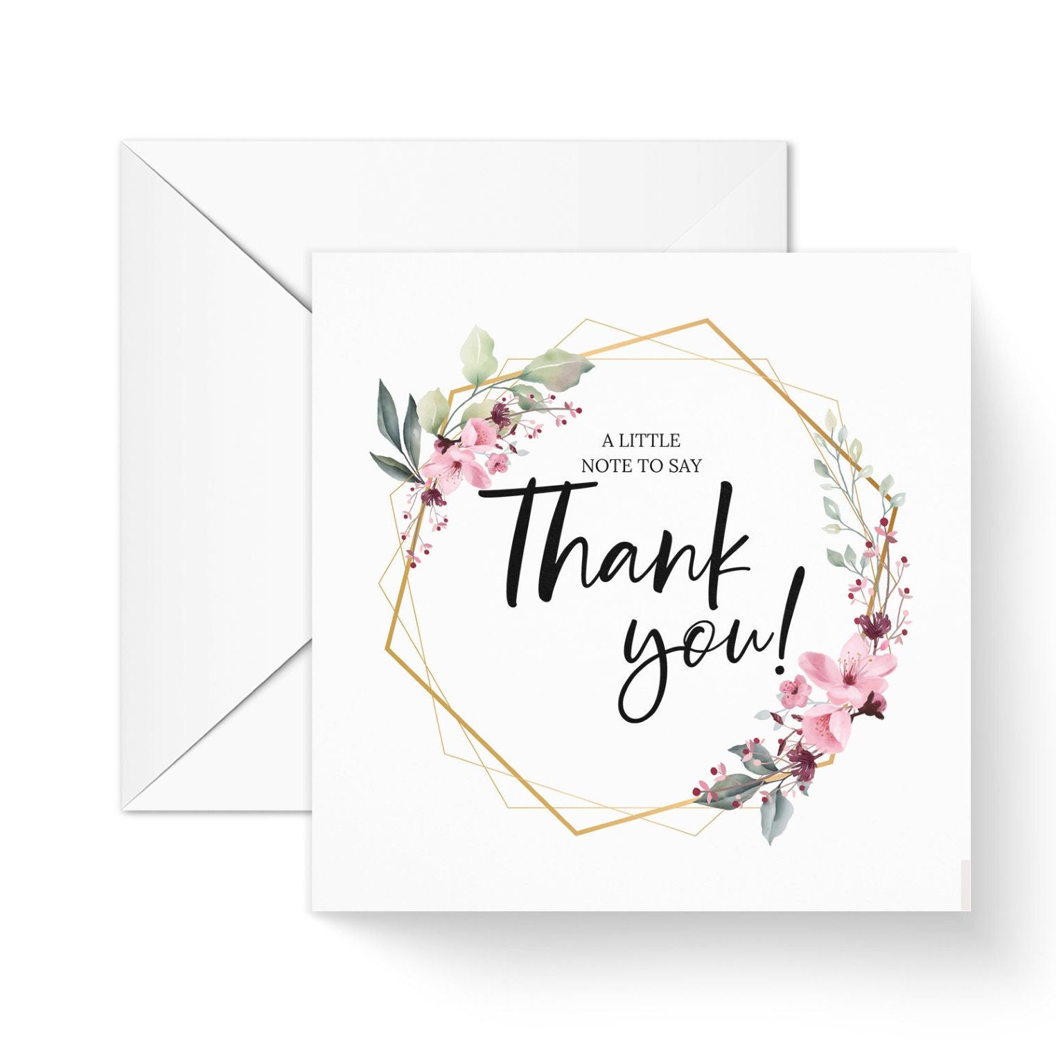 A little note to say thank you greeting card