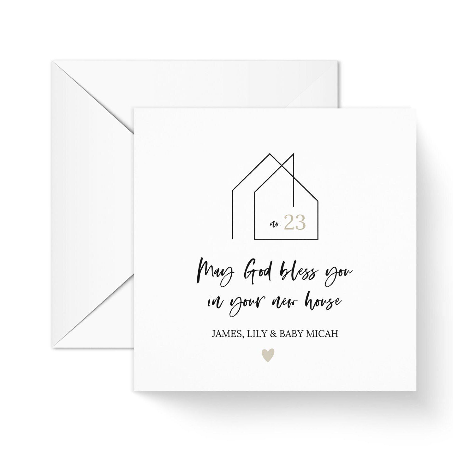 Personalised New Home Scripture Card