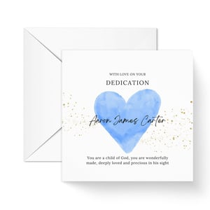 Baby Dedication Card for Him