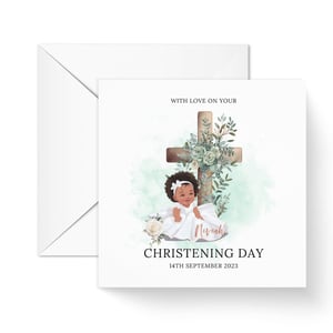 Baby Girl Christening Card