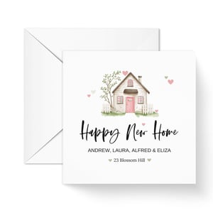 New Home Personalised Card with Address